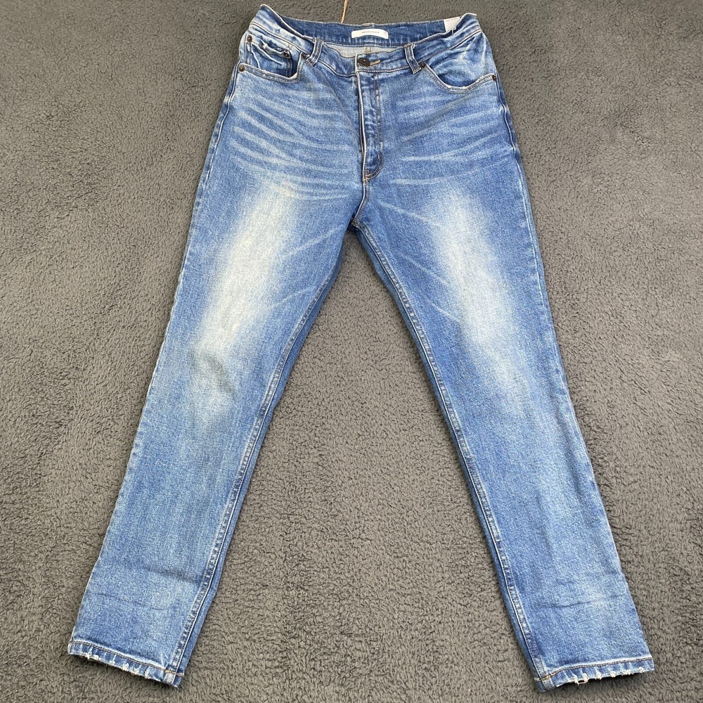 Moussy MVS Skinny Jeans Medium Wash Blue Size 27 Made in Japan
